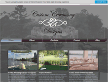 Tablet Screenshot of customceremonydesigns.com
